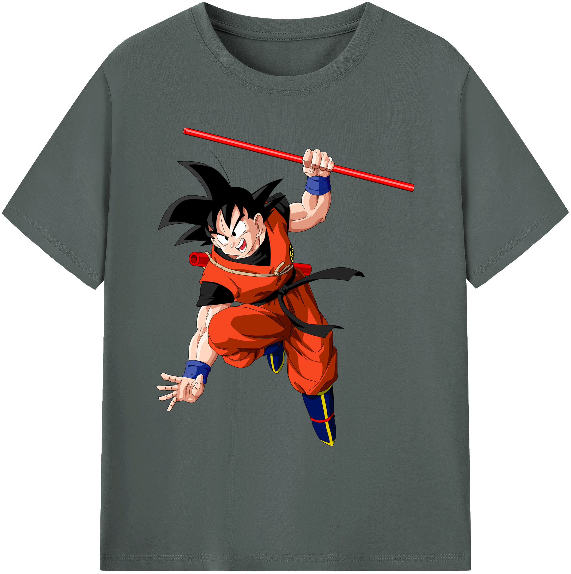（画像用） ドラゴンボール 孫悟空（そん ごくう）Son Goku カカロット DRAGON BALL Kakarotto 綿100％ メンズ半袖Tシャツ｜肌触りやわらか＆通気性